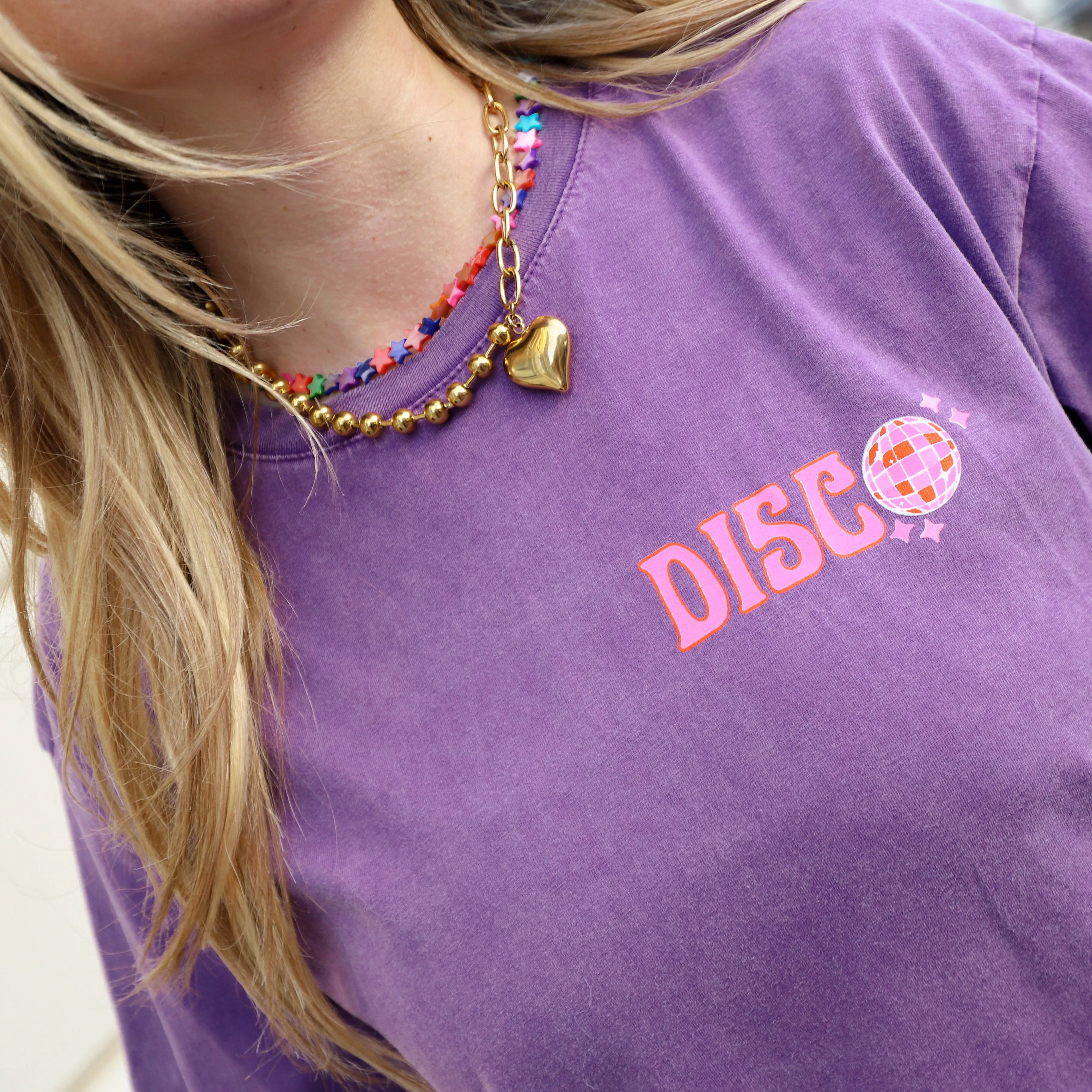 Disco tee paars