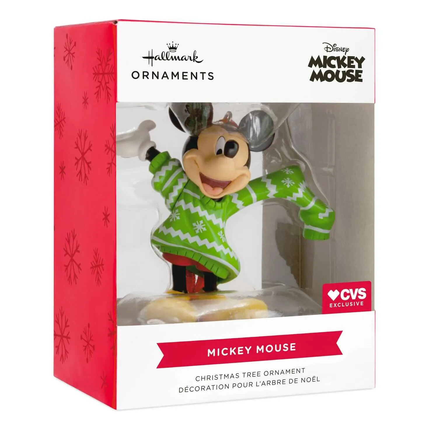 Disney Mickey Mouse in Christmas Sweater Resin Hallmark Christmas Ornament