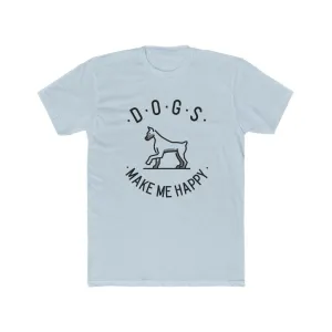 Dogs Make Me Happy Fitted Tee