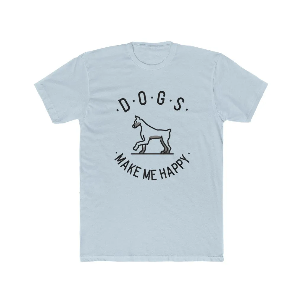 Dogs Make Me Happy Fitted Tee