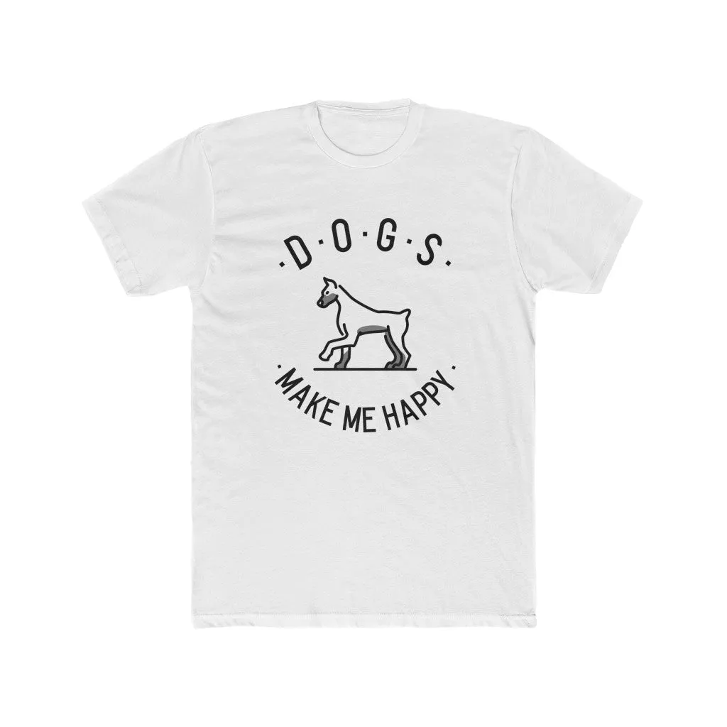Dogs Make Me Happy Fitted Tee
