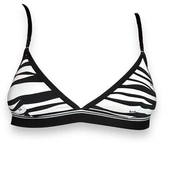 Dolce &amp; Gabbana 90s vintage Zebra Bralette Bra 34B