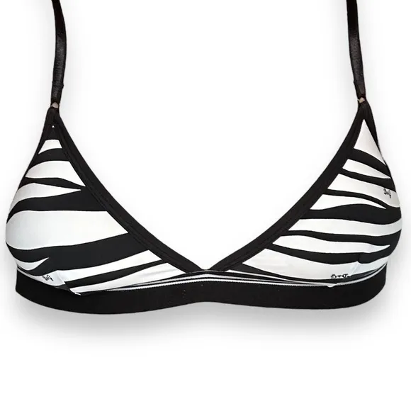 Dolce &amp; Gabbana 90s vintage Zebra Bralette Bra 34B