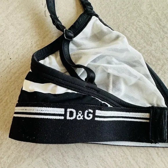 Dolce &amp; Gabbana 90s vintage Zebra Bralette Bra 34B
