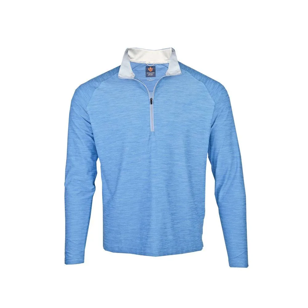 Donald Ross Mens Sport Fit Space Dye Pullover - COASTAL