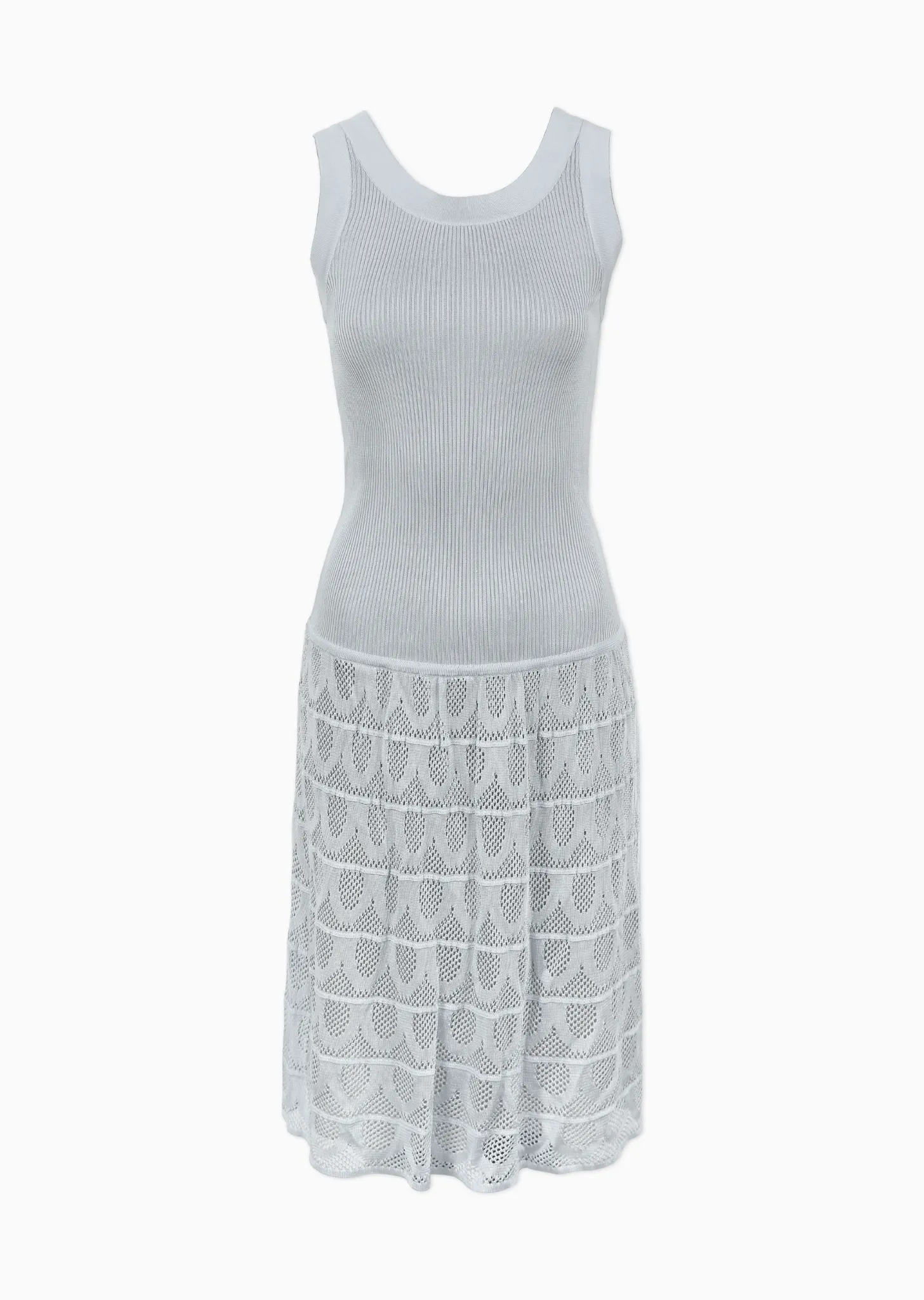 D'or - Drop Waist Dress with Textured Lace