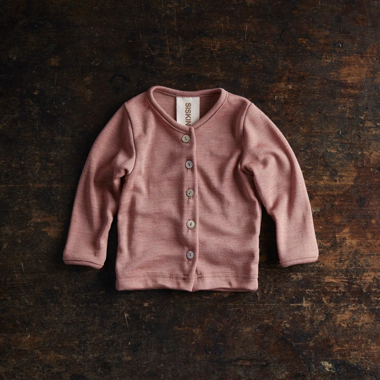 Dove Baby Cardigan - Merino Wool & Silk - Orchid