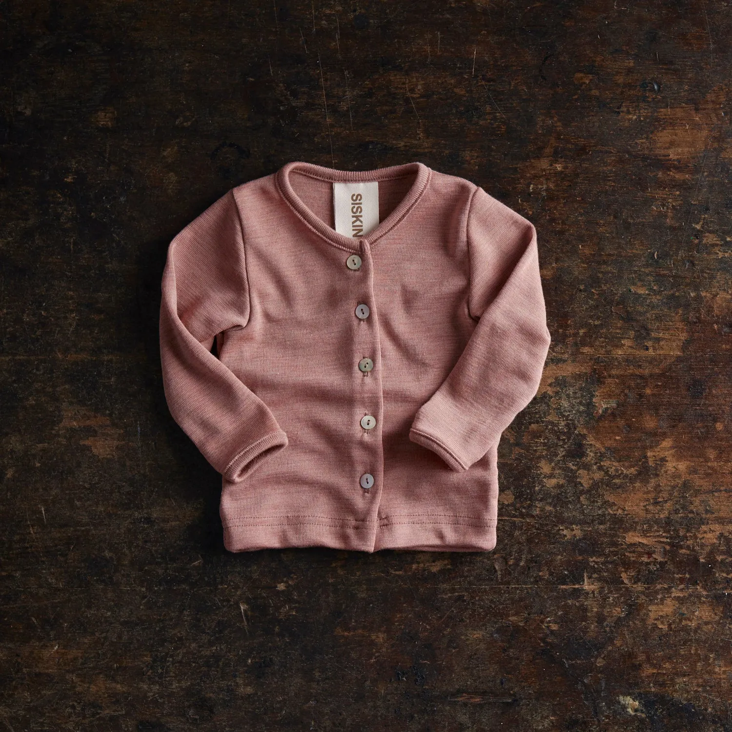 Dove Baby Cardigan - Merino Wool & Silk - Orchid