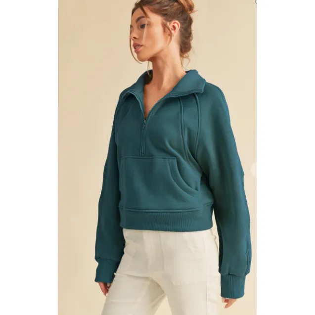 Dove Funnel Neck Half Zip