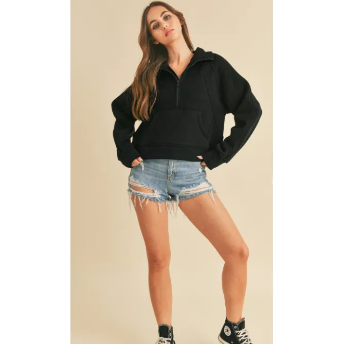 Dove Funnel Neck Half Zip