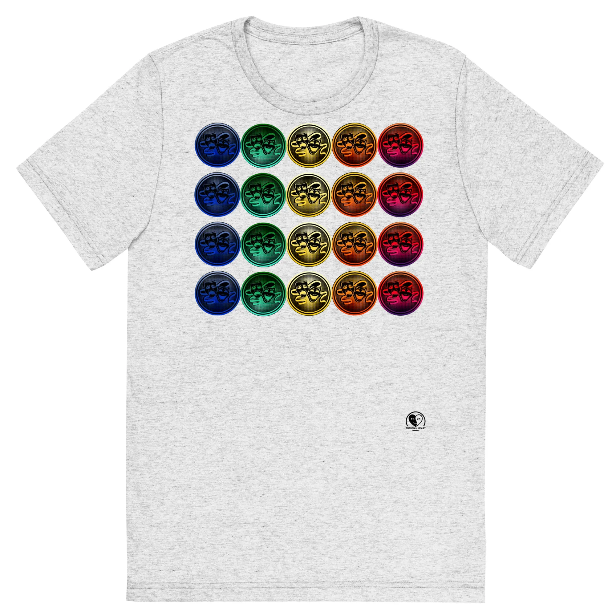 Drama Masks Colorful Circle - Premium Tri-blend Short-Sleeve Unisex T-shirt