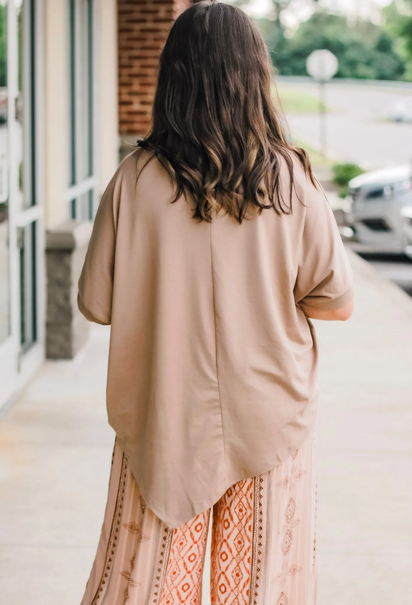 Dream Tee Almond Dolman Sleeve Top