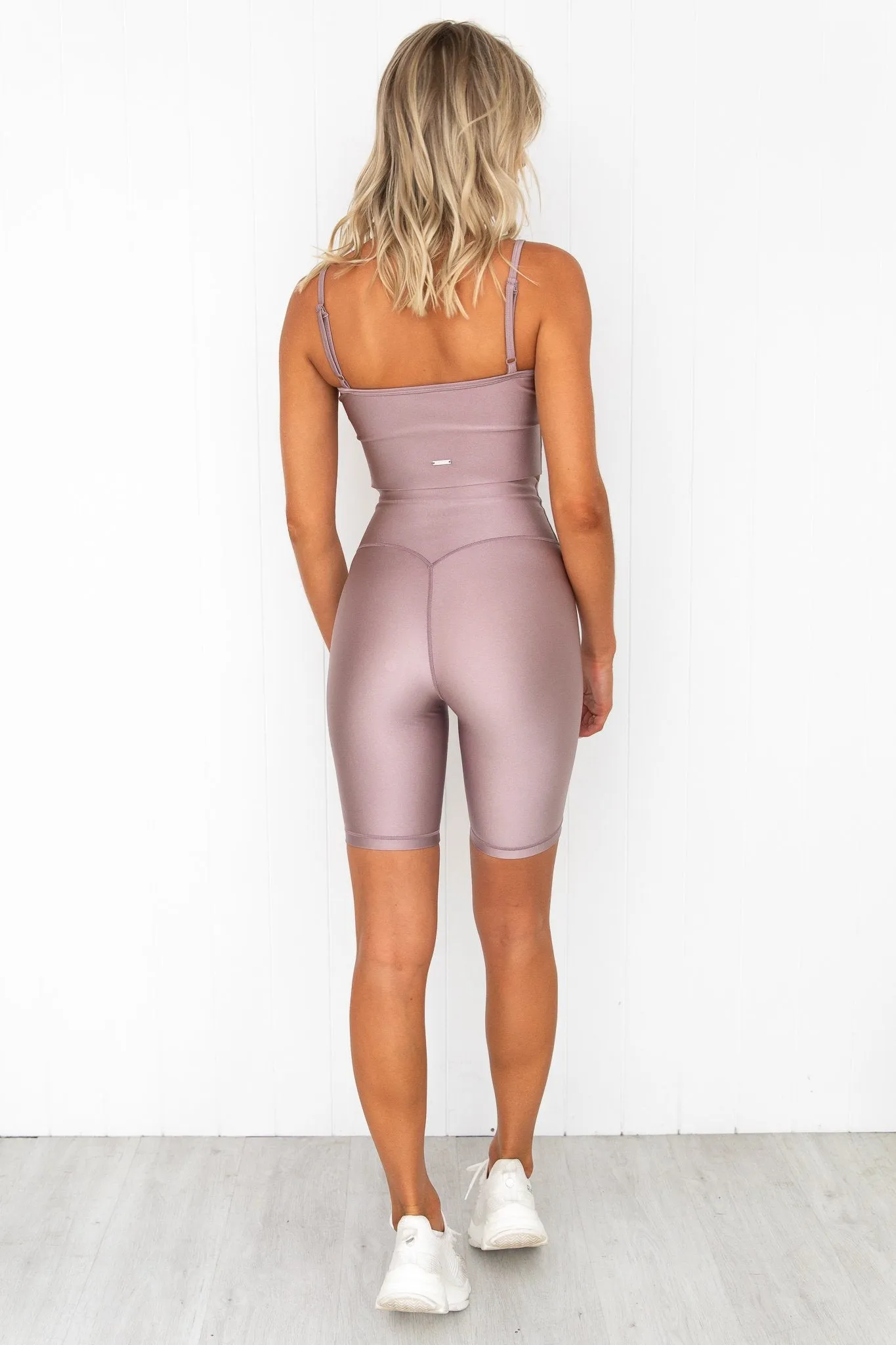 Dusty Violet Shimmer Bike Shorts