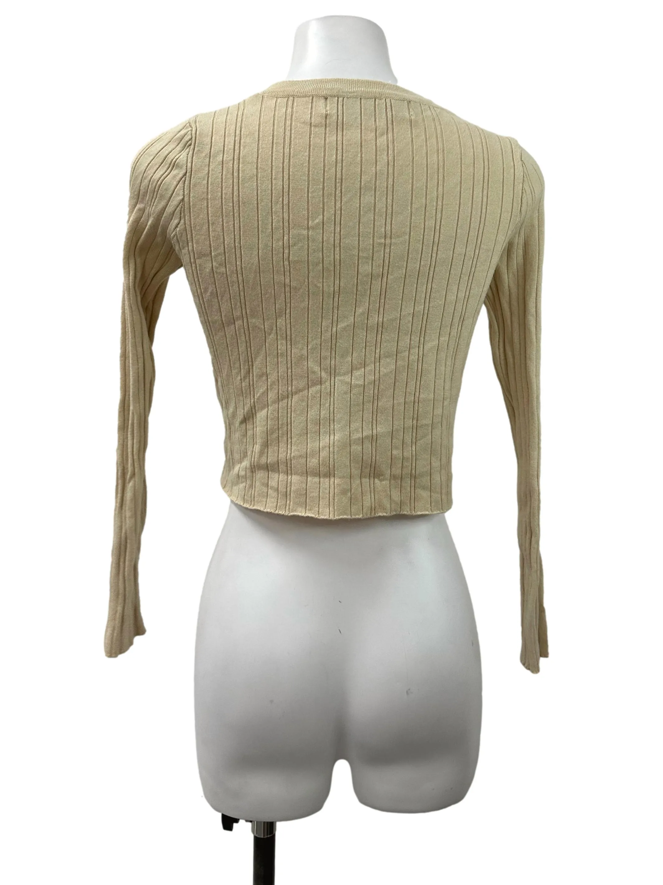 Dusty Yellow Button Cardigan TEM