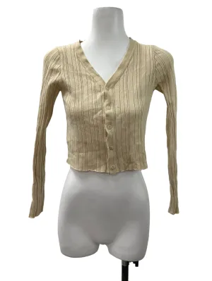 Dusty Yellow Button Cardigan TEM