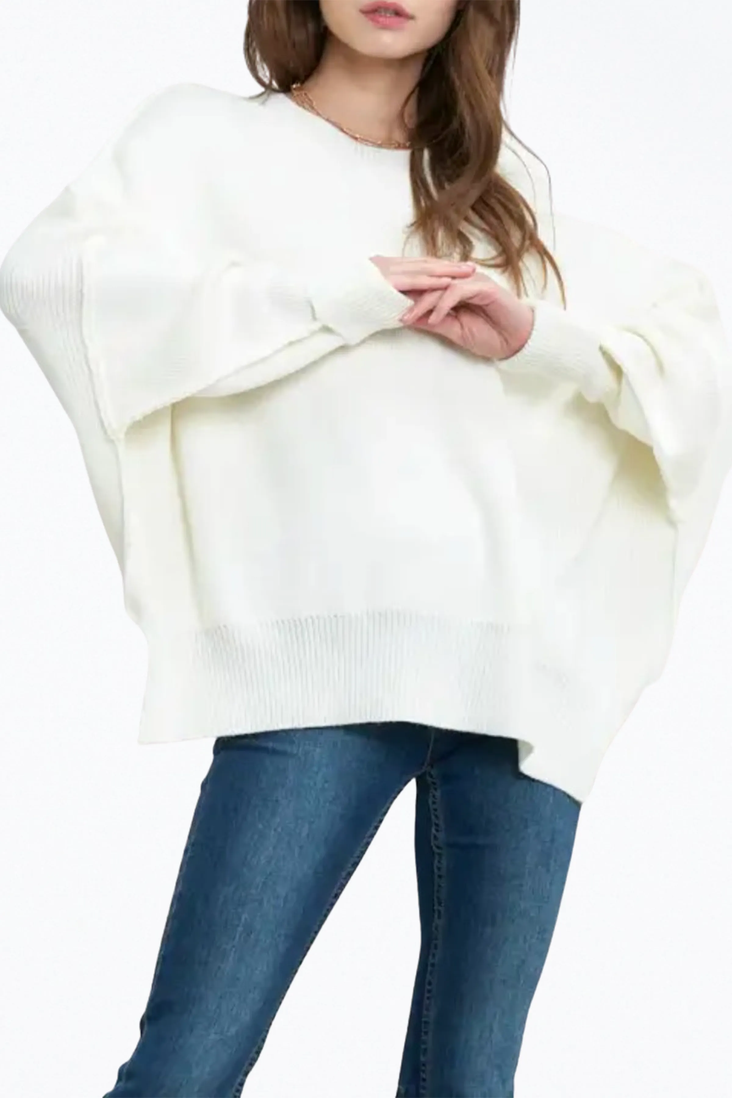 EASY SLOUCHY TUNIC SWEATER