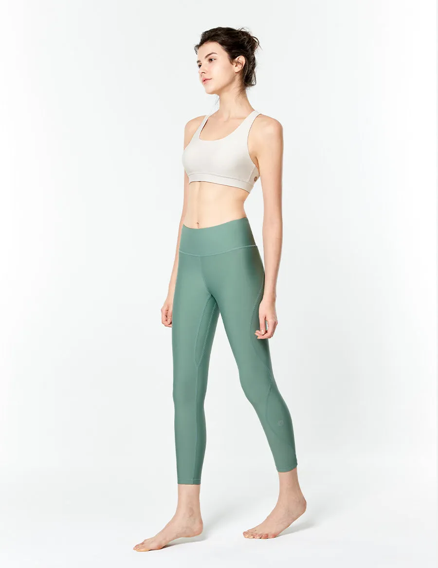 easyoga LA-VEDA All Round Cropped Tights - G05 Bean Green