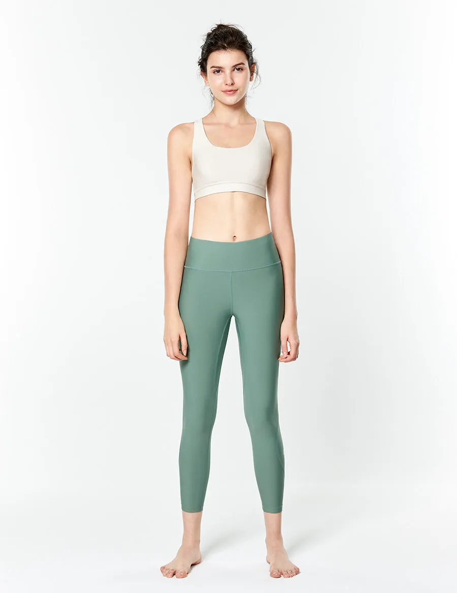 easyoga LA-VEDA All Round Cropped Tights - G05 Bean Green