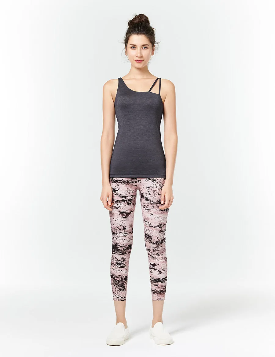 easyoga LA-VEDA Twiggy Core Cropped Tight1 - FC5 Mottled Pink