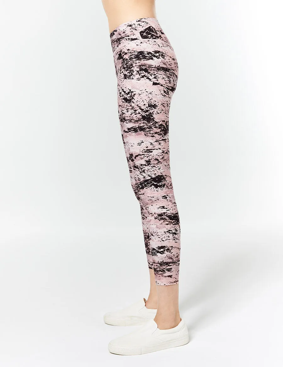 easyoga LA-VEDA Twiggy Core Cropped Tight1 - FC5 Mottled Pink