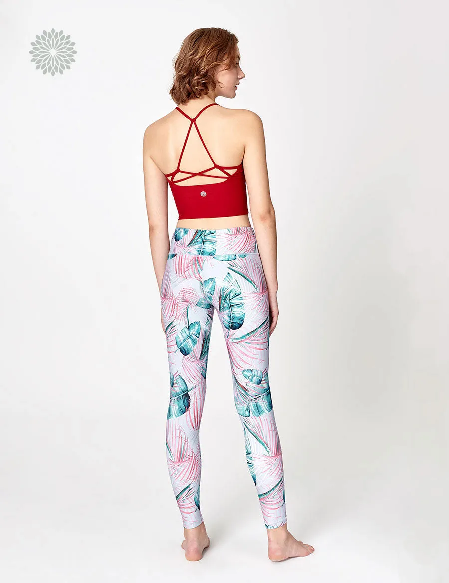 easyoga LA-VEDA Twiggy Core Tights2 - FA4 Windmill Palm