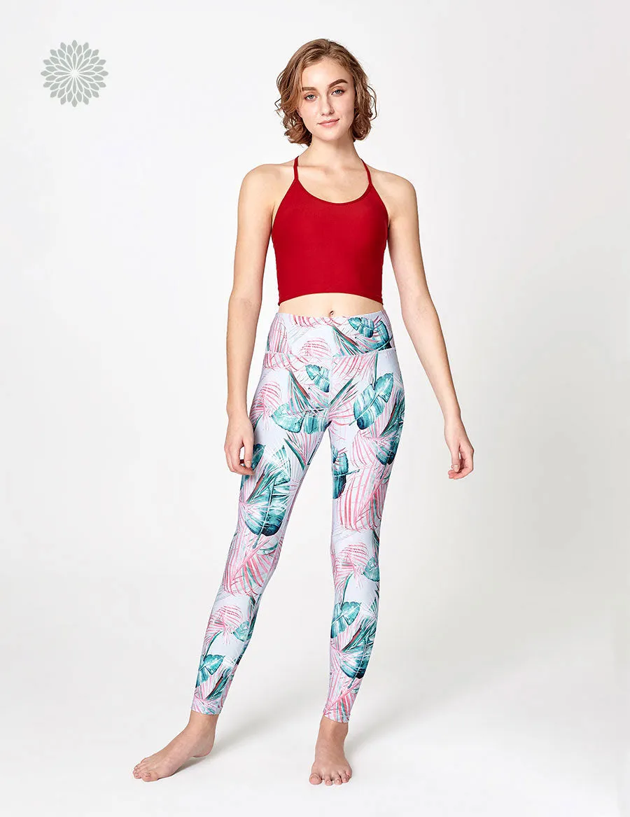 easyoga LA-VEDA Twiggy Core Tights2 - FA4 Windmill Palm