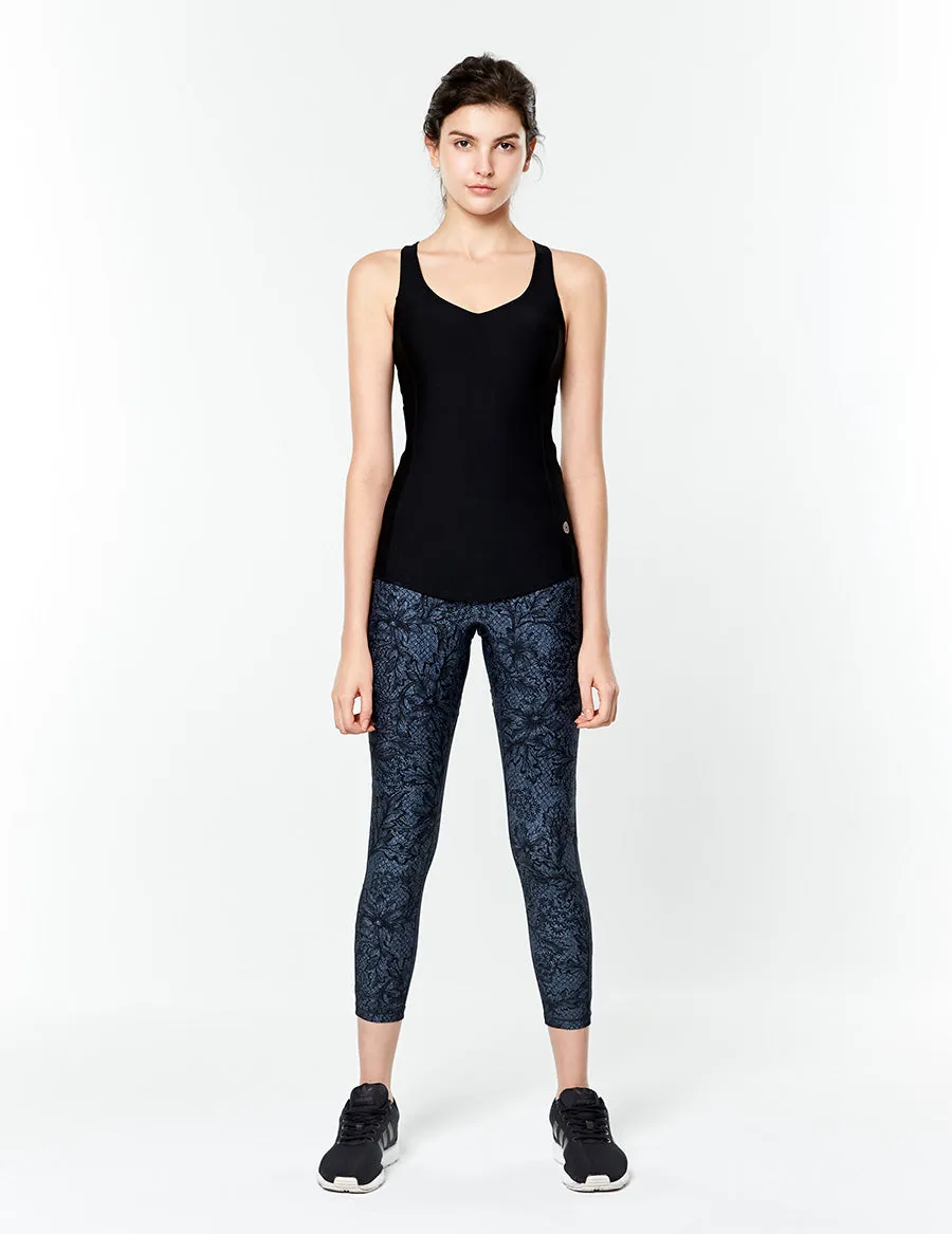 easyoga LESPIRO Clamber Cropped Tights - FC6 Blossom Grey