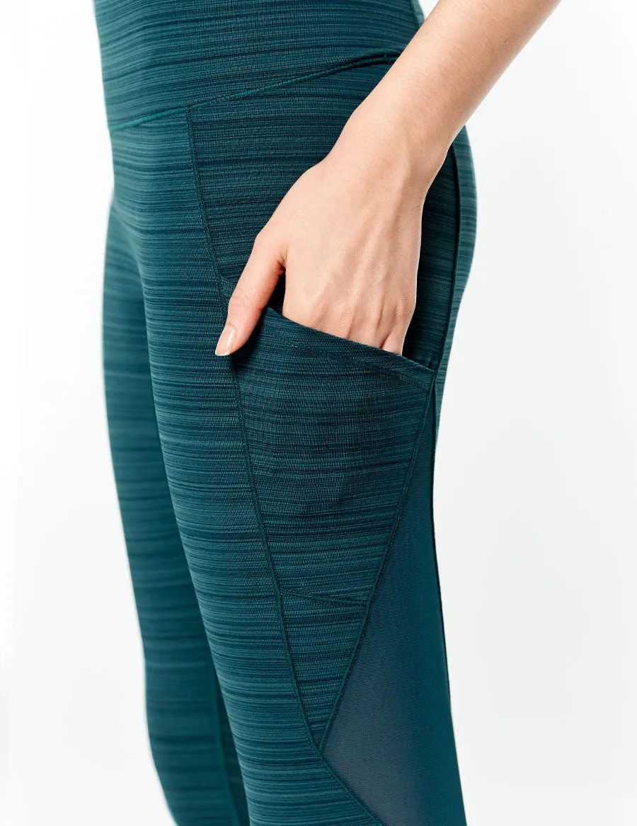 easyoga LESPIRO Forth River Tights - D64 Aquamarine  Stripe