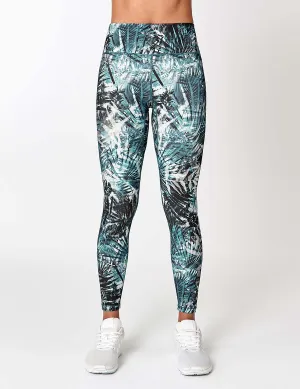 easyoga LESPIRO Glossy Slim Tights - F87 Cyan Light Ray