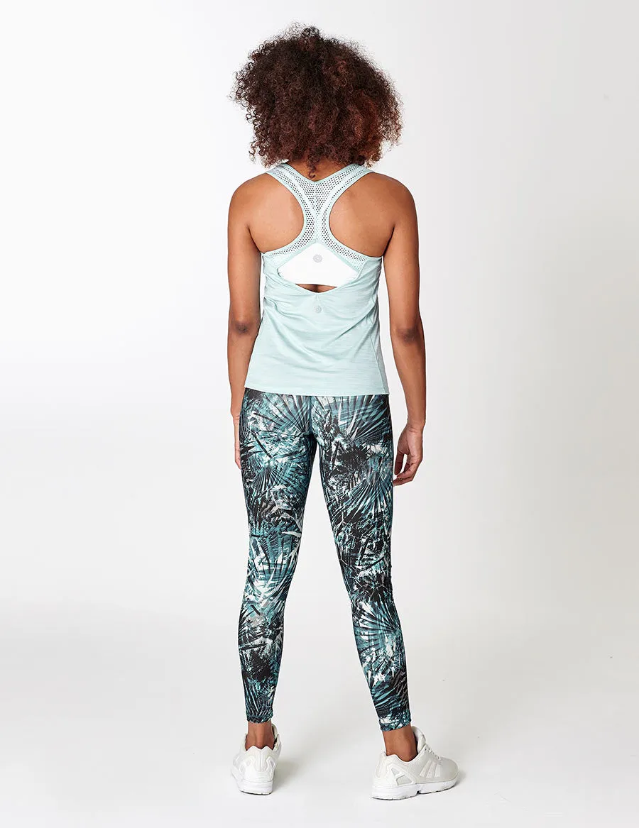 easyoga LESPIRO Glossy Slim Tights - F87 Cyan Light Ray