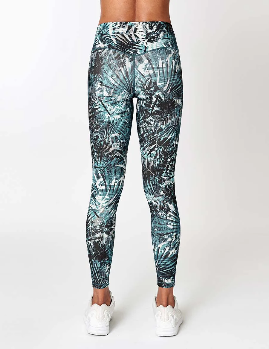 easyoga LESPIRO Glossy Slim Tights - F87 Cyan Light Ray