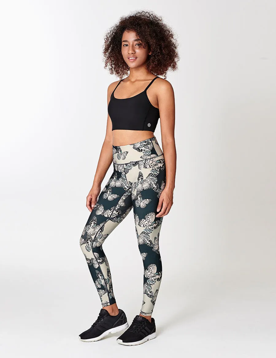 easyoga LESPIRO Glossy Slim Tights - F89 Butterfly Dream