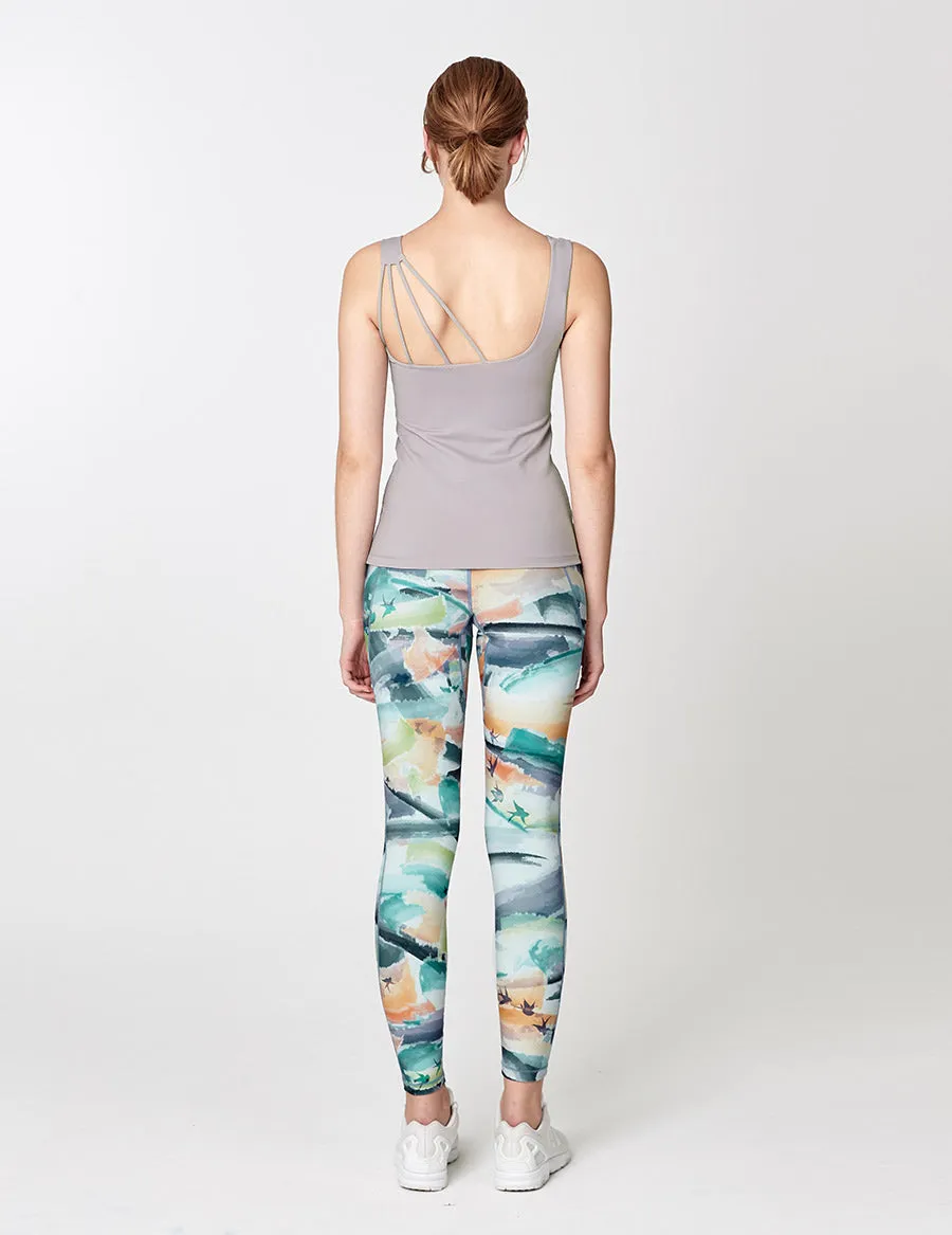 easyoga LESPIRO Twin Stream Tights - F90 Bright Ink Clouds
