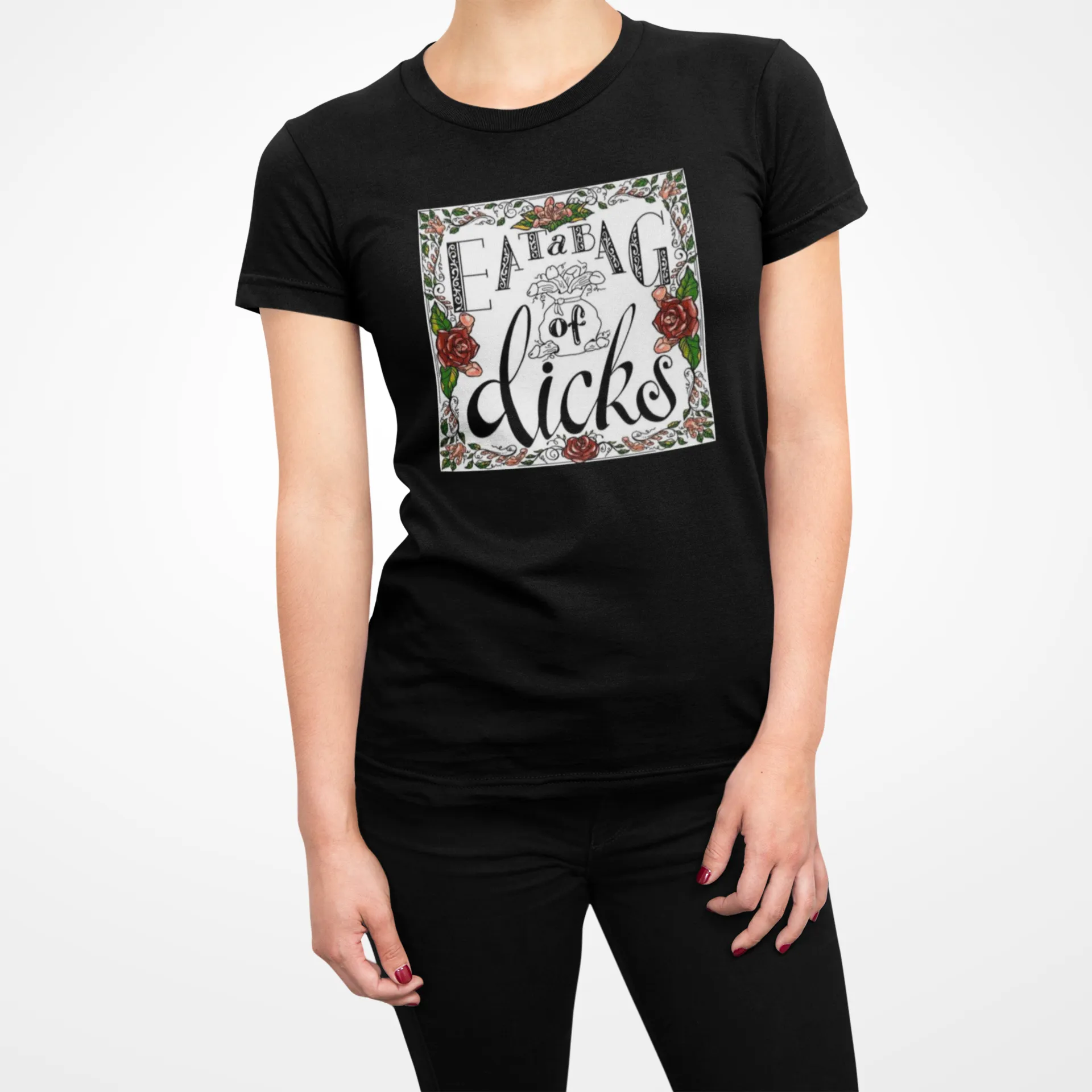 Eat A Bag Of Dicks Women's Black T-Shirt