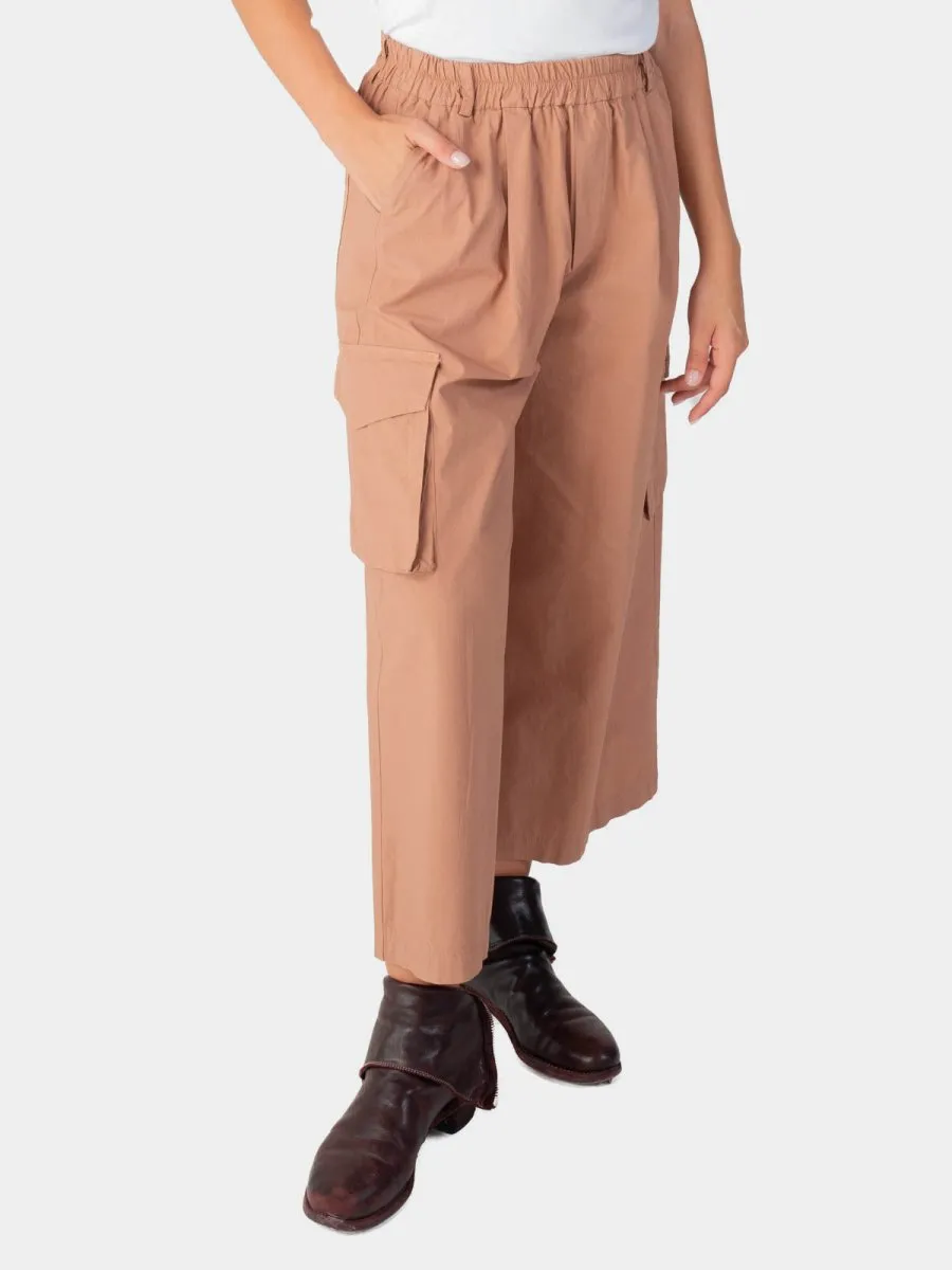 Elastic Waist Cotton Cargo Pant