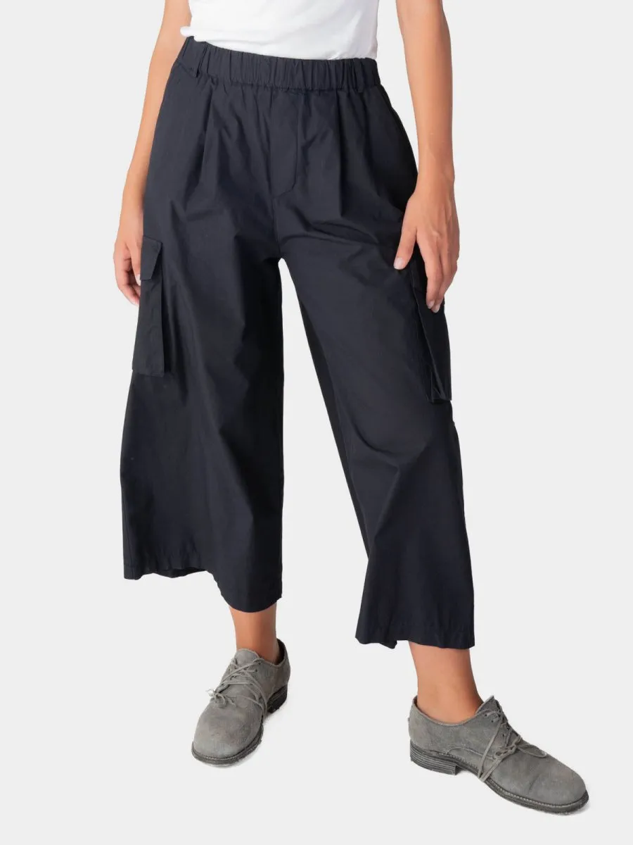 Elastic Waist Cotton Cargo Pant
