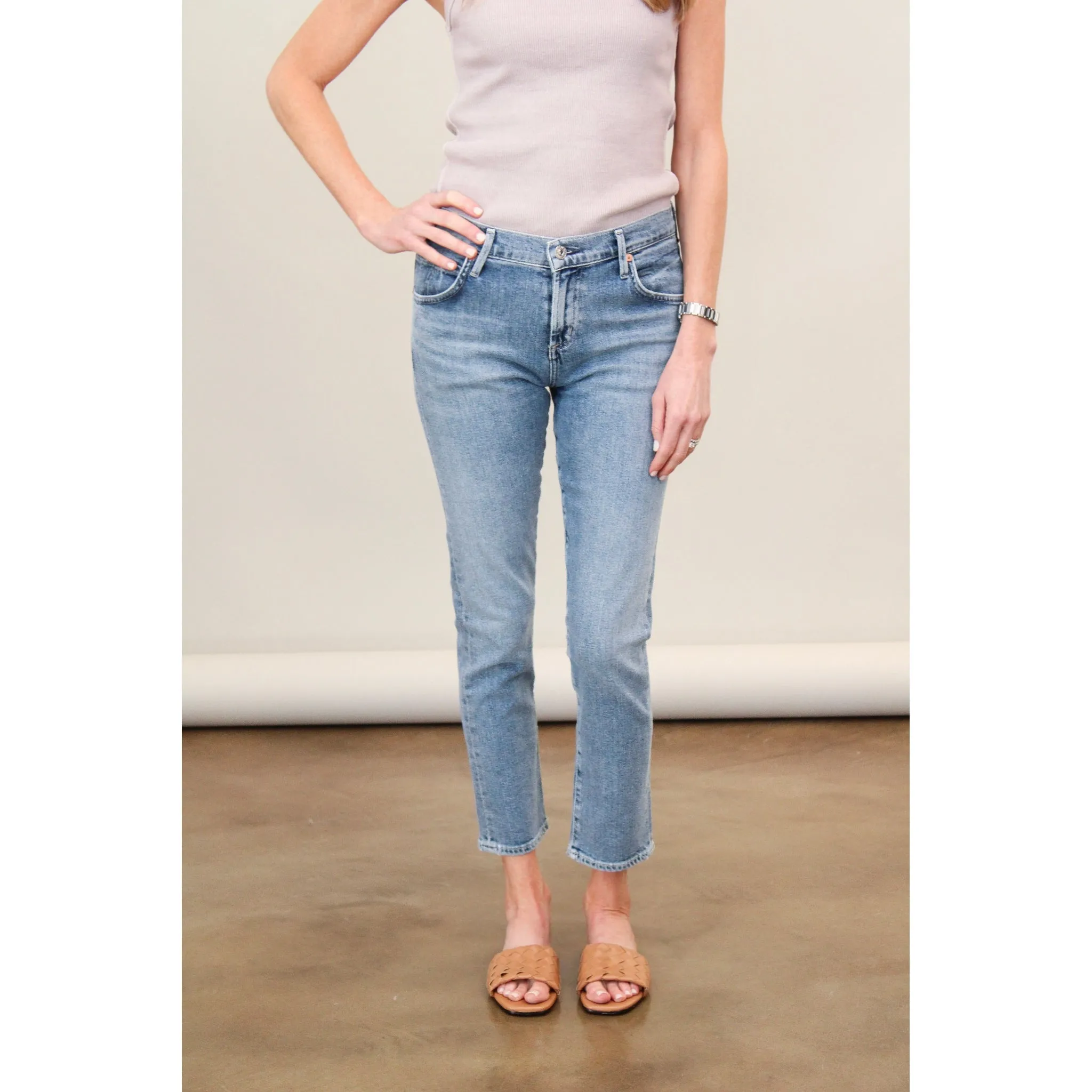Elsa Mid Rise Slim Fit Jeans