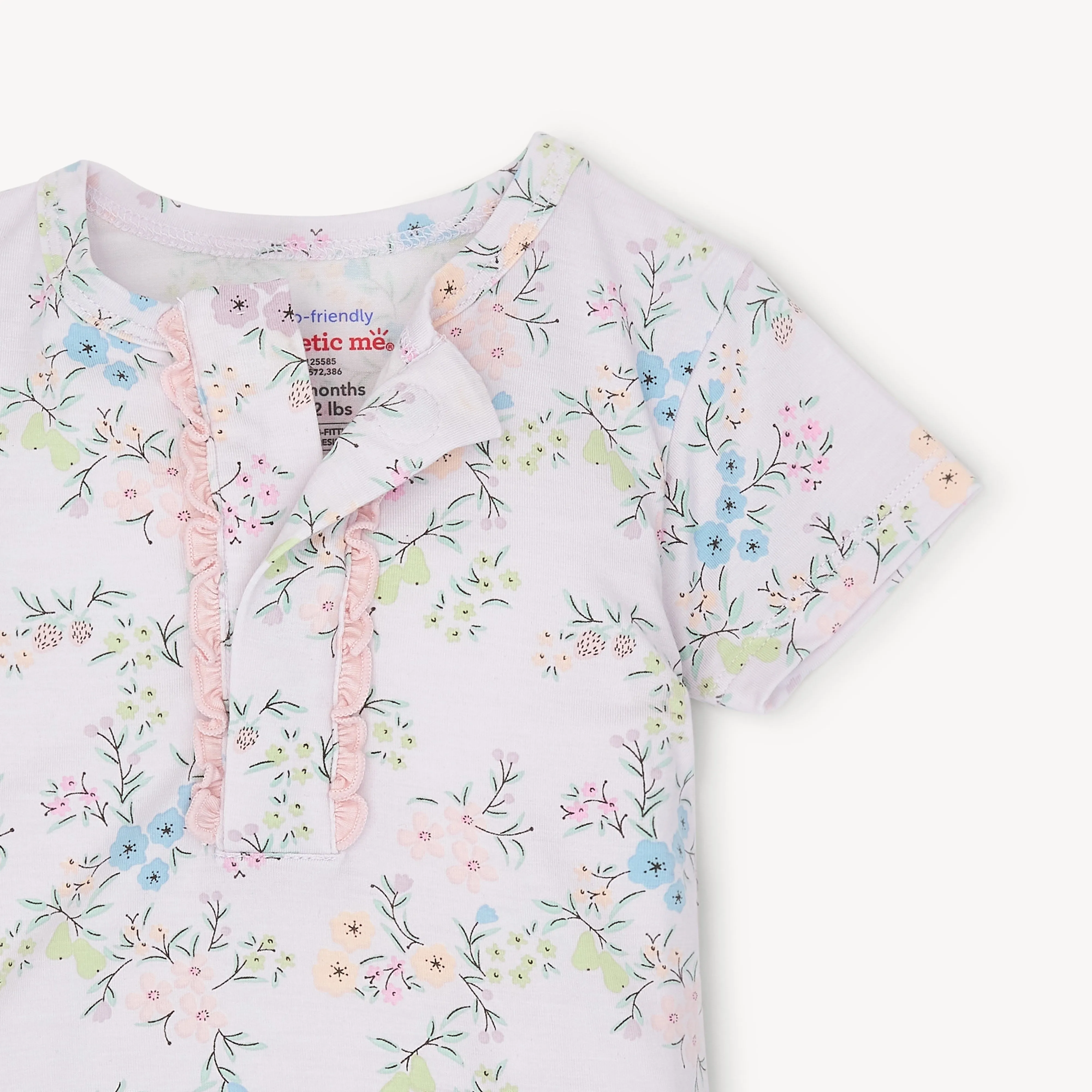 EMILY MODAL RUFFLE SHORT SLEEVE SHORT PAJAMA