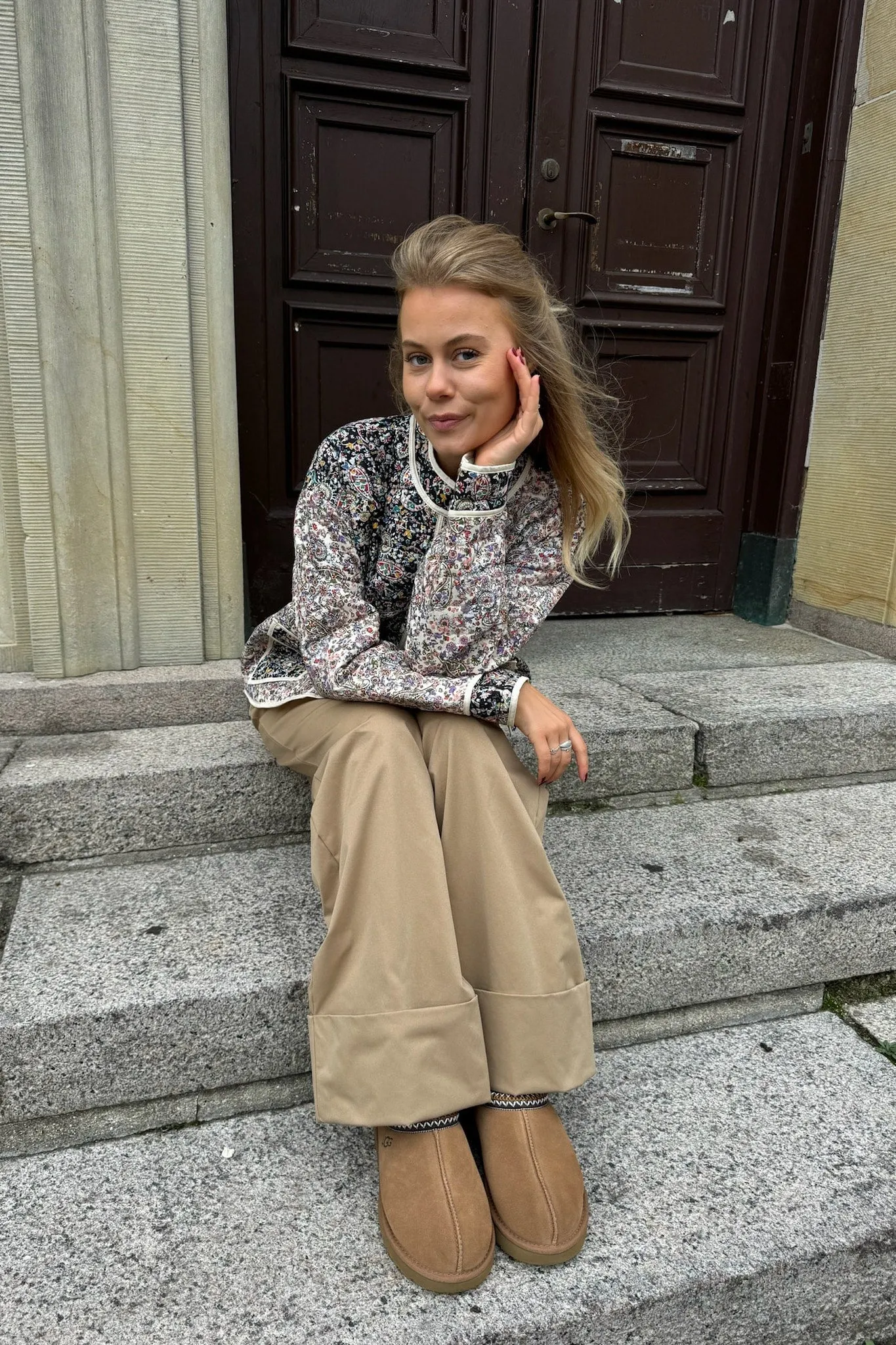 EmmyIC Quilted Jakke - Mørk Multifarvet