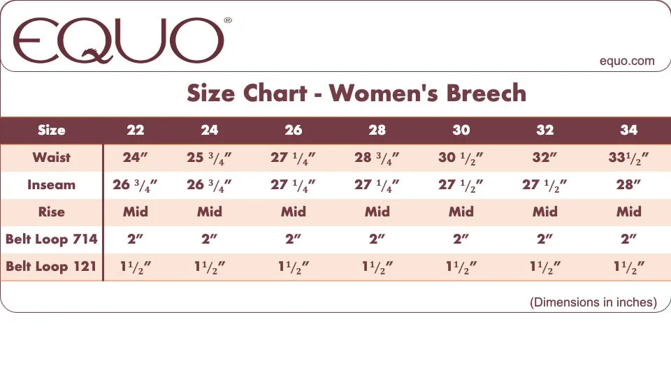 EQUO Performance Fit Breech w/ Active Grip - Women's (121)
