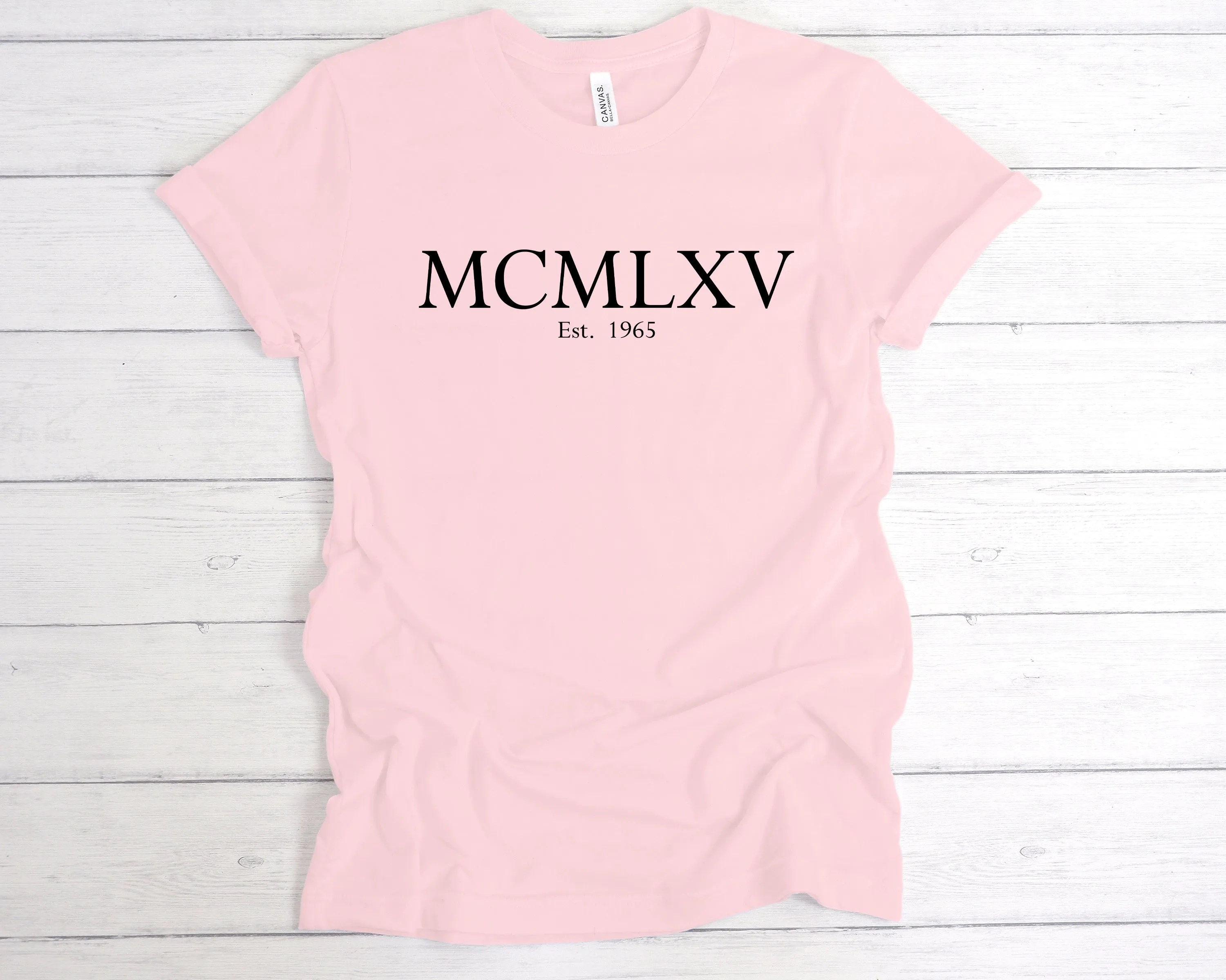 Est 1965 Roman Numerals Birthday T-Shirt