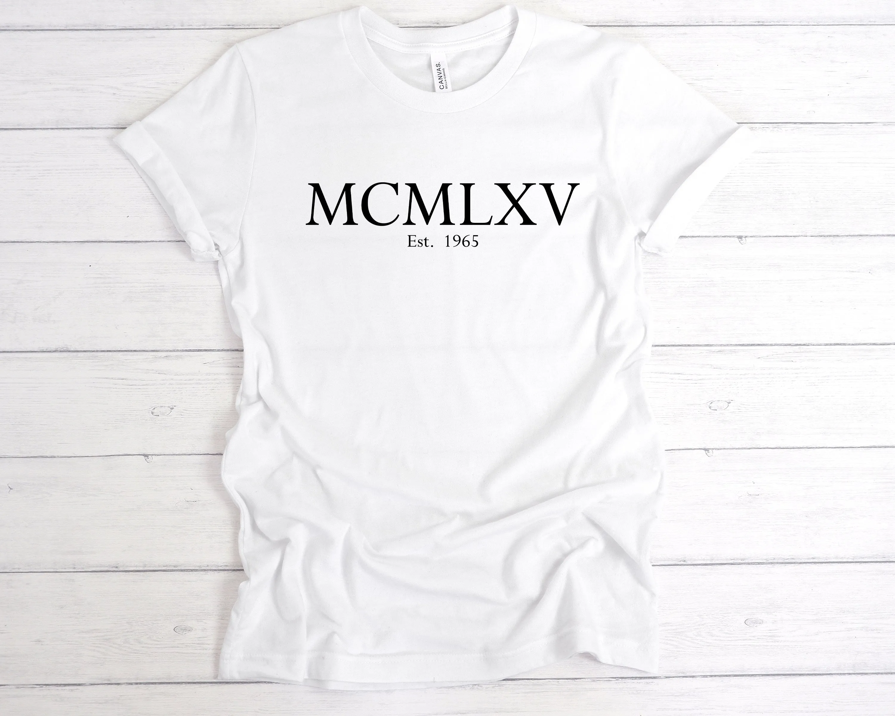 Est 1965 Roman Numerals Birthday T-Shirt