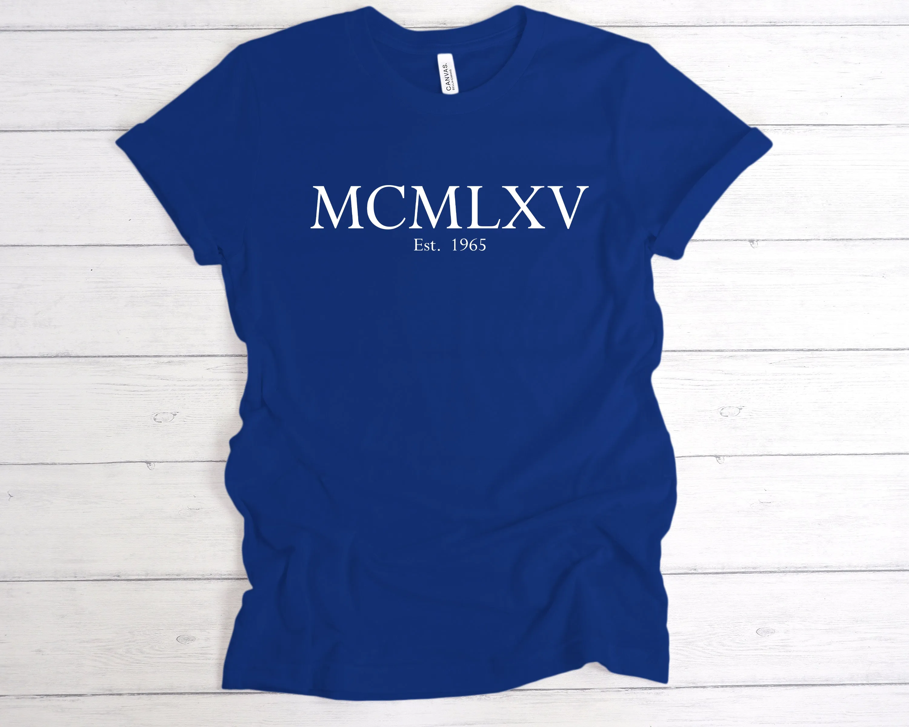 Est 1965 Roman Numerals Birthday T-Shirt
