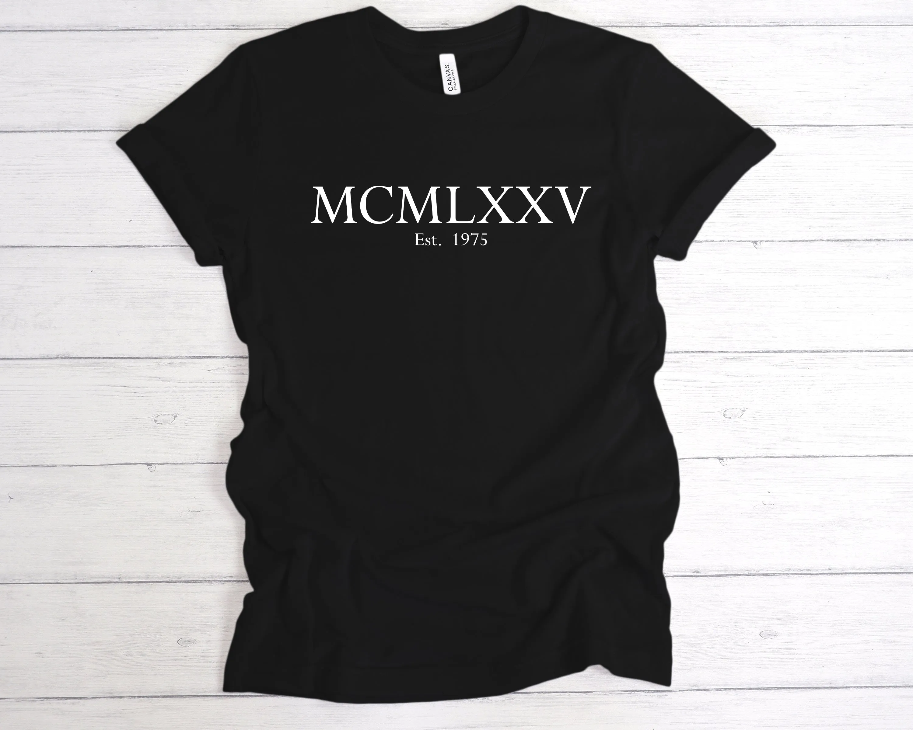Est 1975 Roman Numerals Birthday T-Shirt