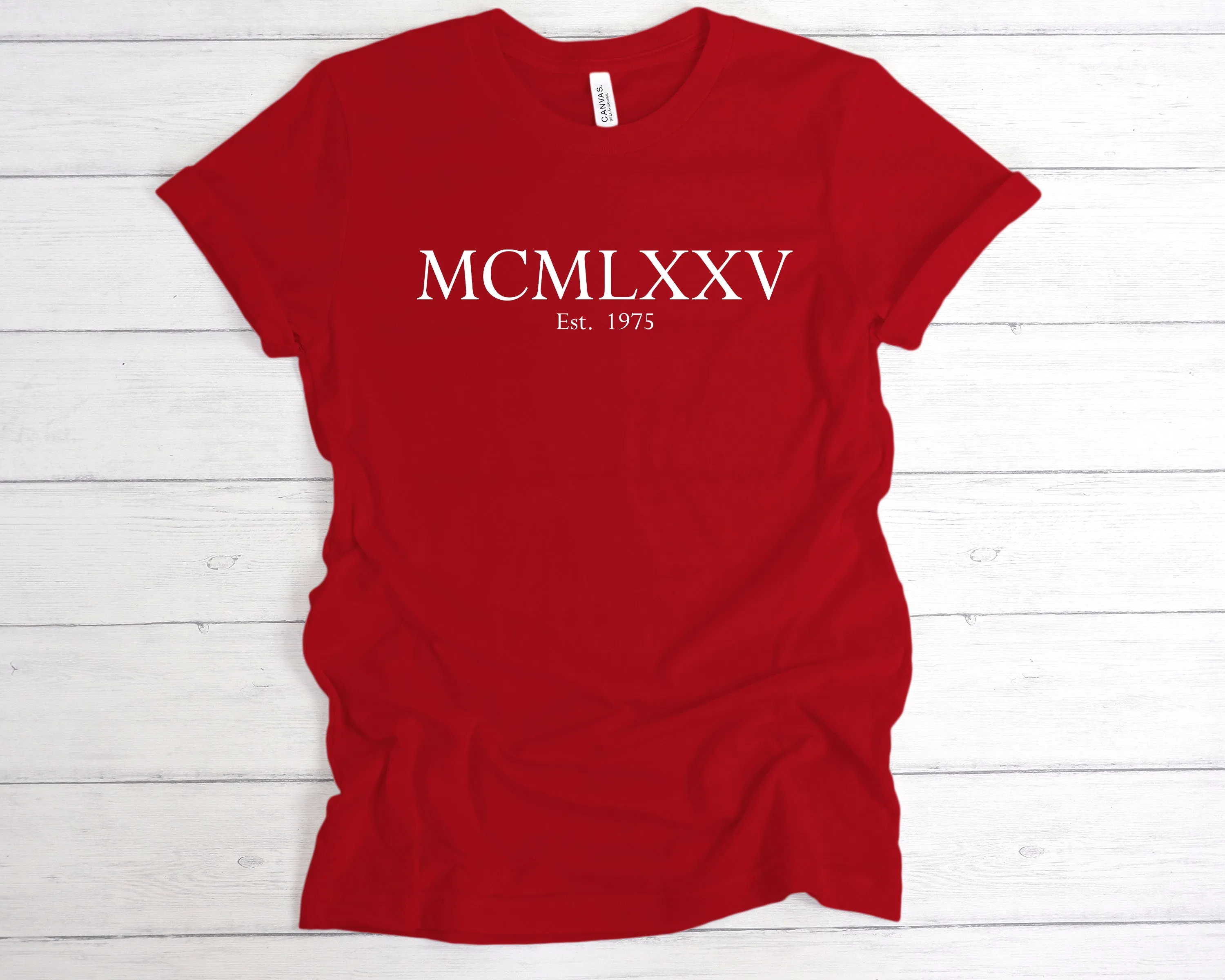 Est 1975 Roman Numerals Birthday T-Shirt