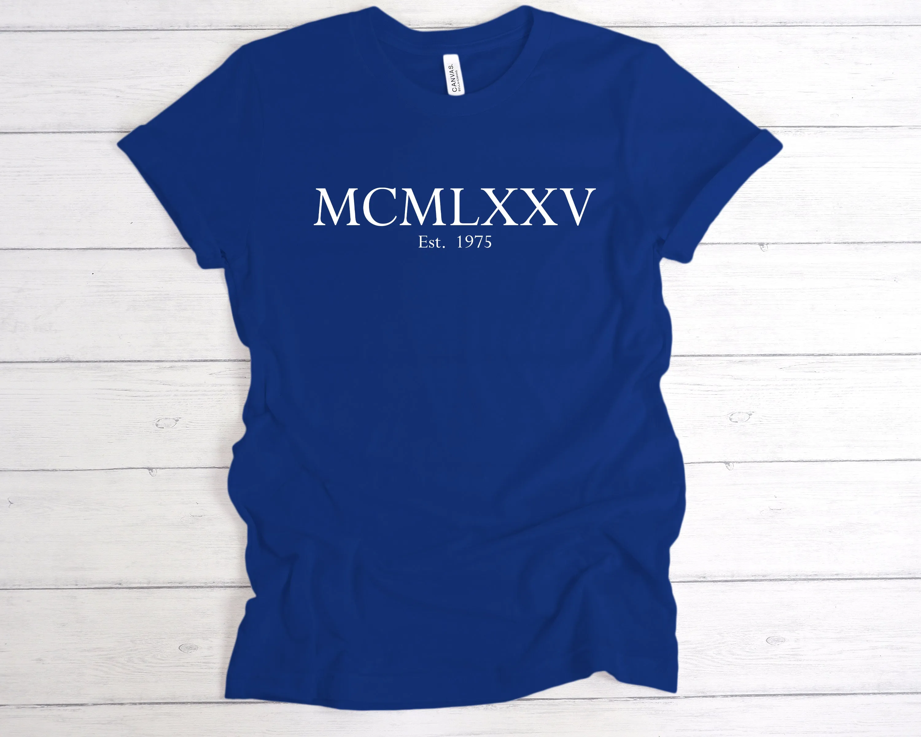 Est 1975 Roman Numerals Birthday T-Shirt