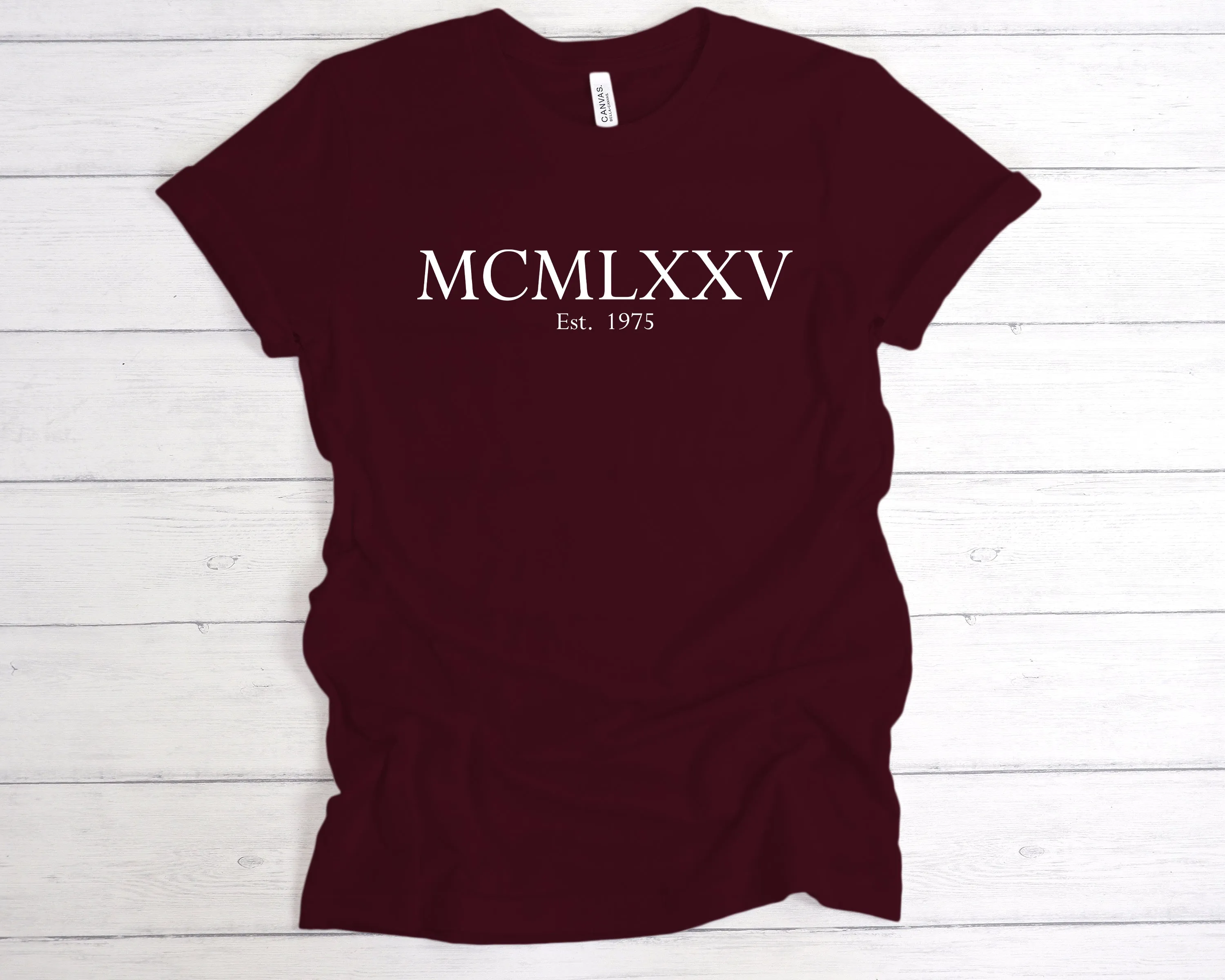 Est 1975 Roman Numerals Birthday T-Shirt
