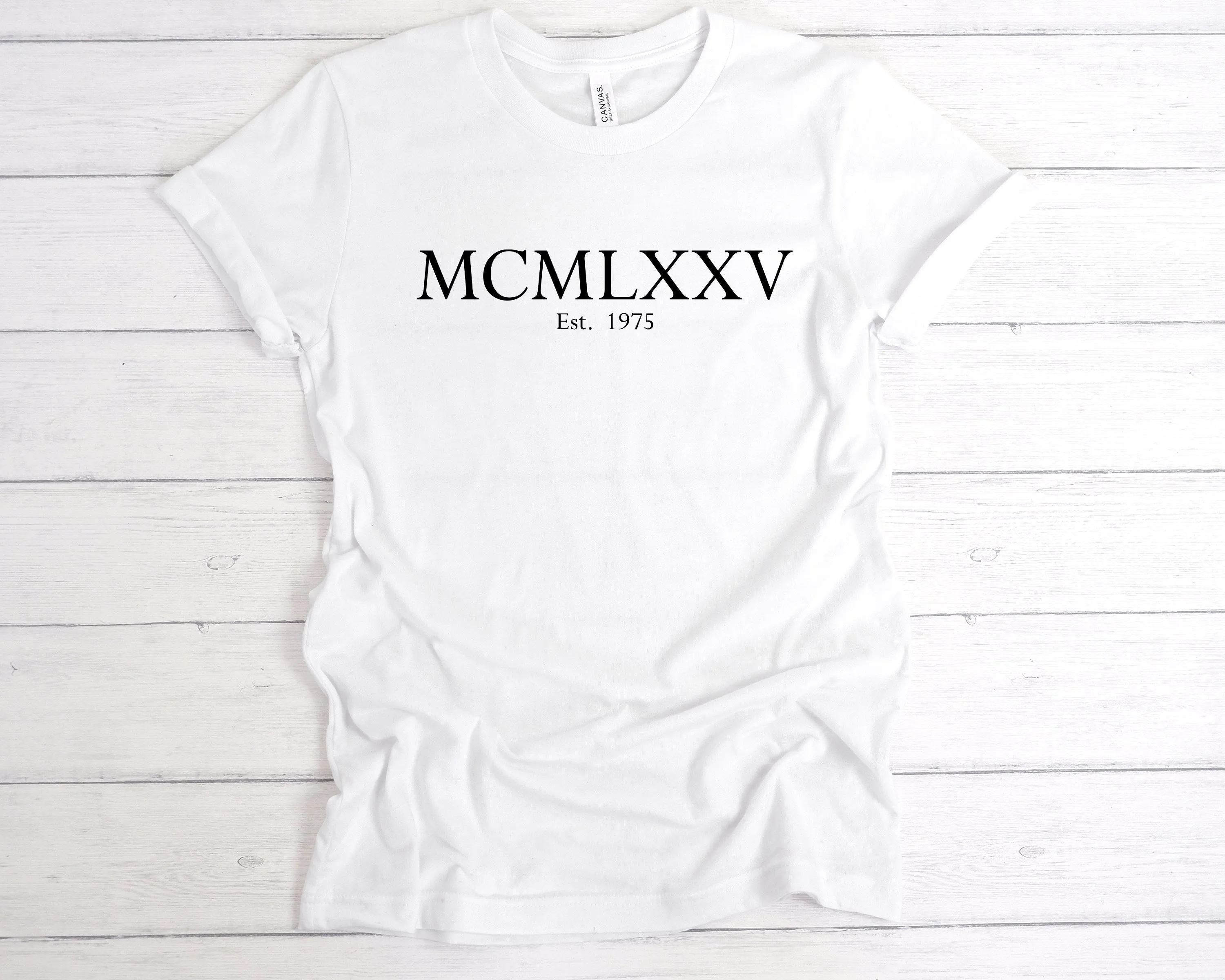 Est 1975 Roman Numerals Birthday T-Shirt