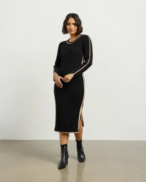et alia Maya Knit Dress - Black/Honey