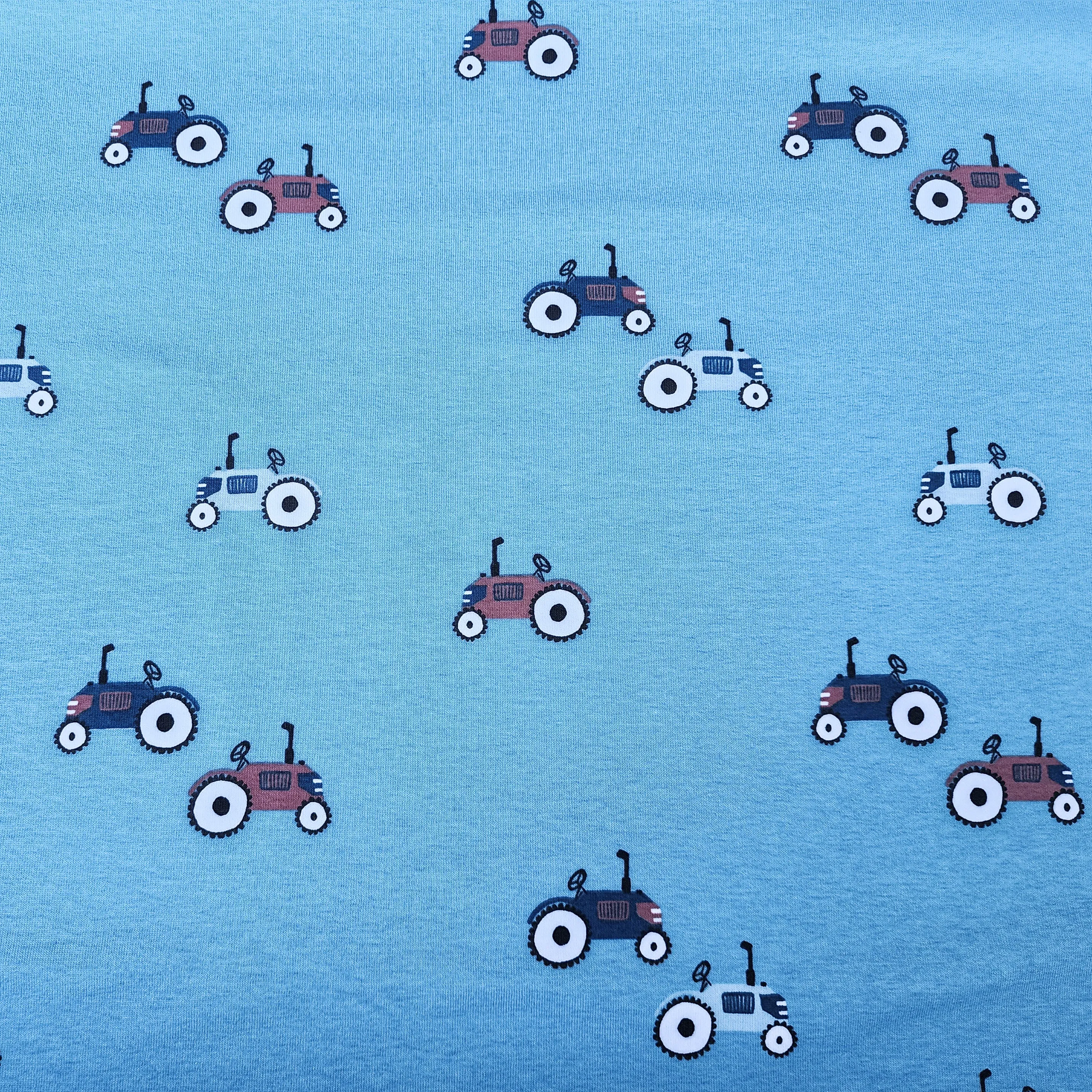 European Printed Jesery Knit - Tractors